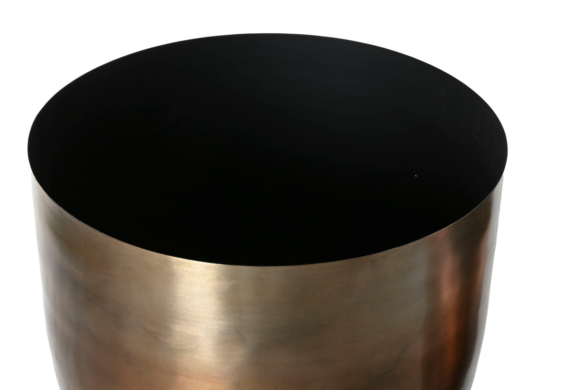 Planter Set 3 Metal 40X40X62 Patinated Gold