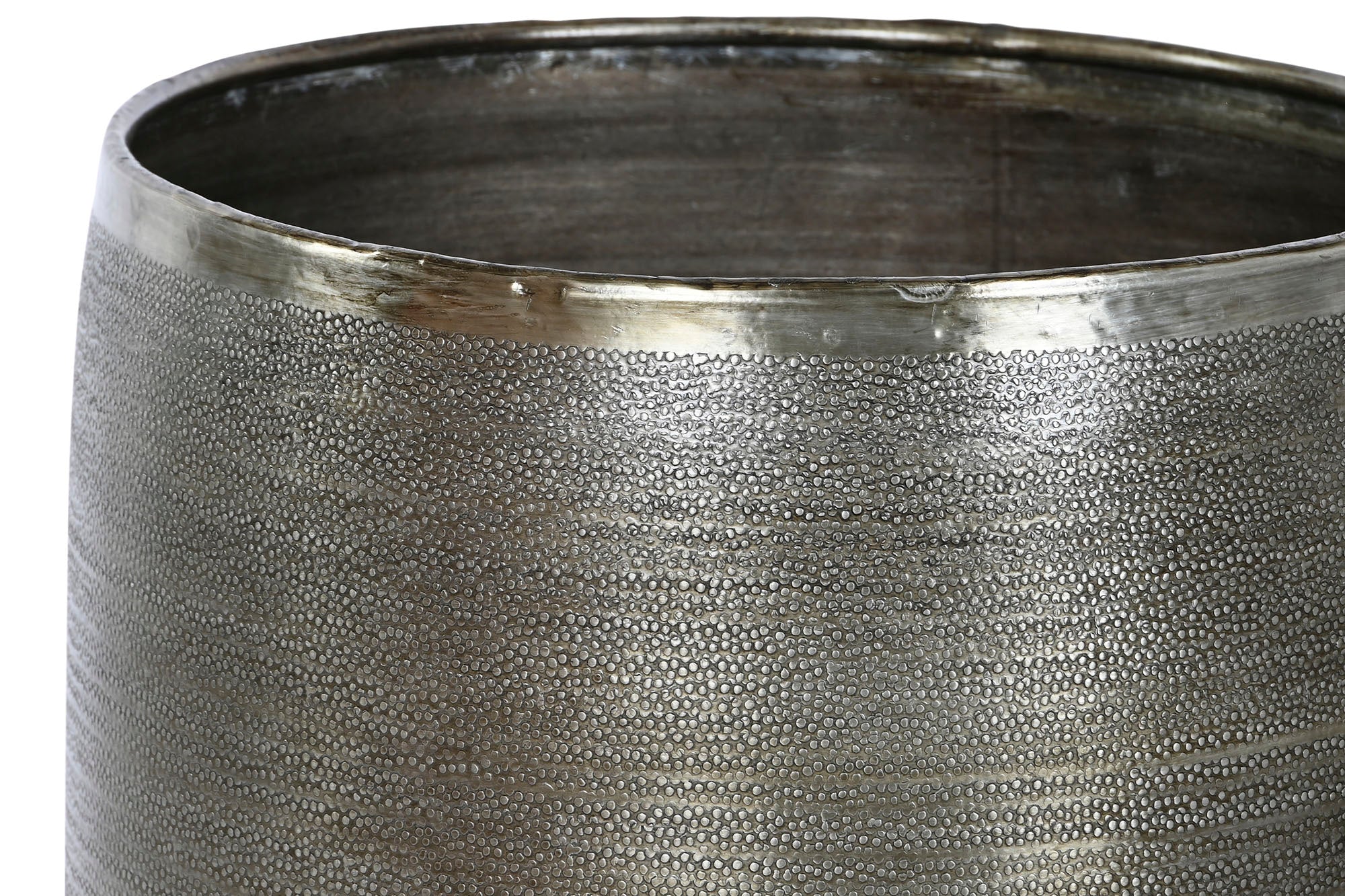 Flowerpot Set 2 Aluminum 35X35X64 Aged