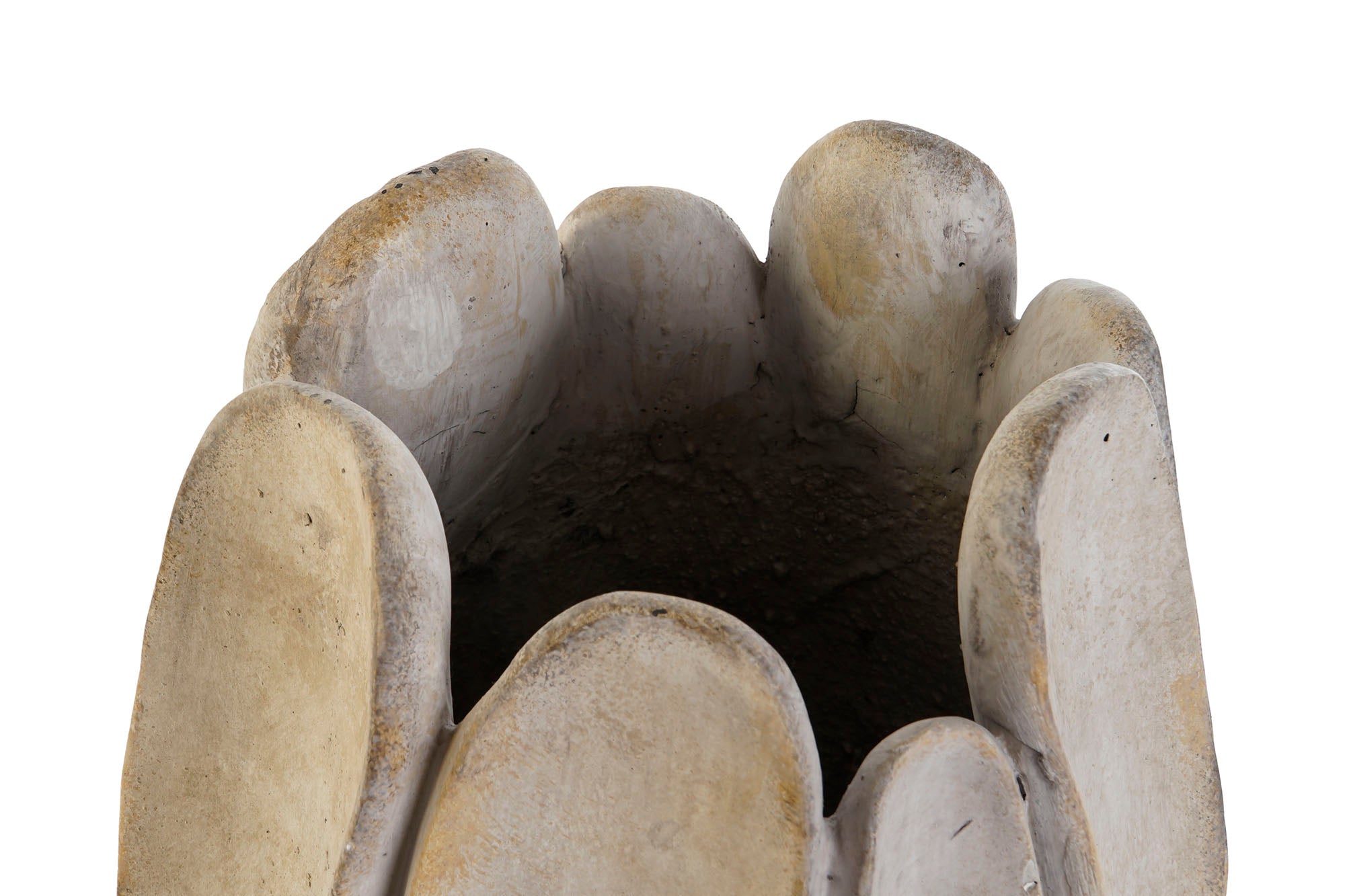 Vaso de cimento 28x27x48 cinza desgastado