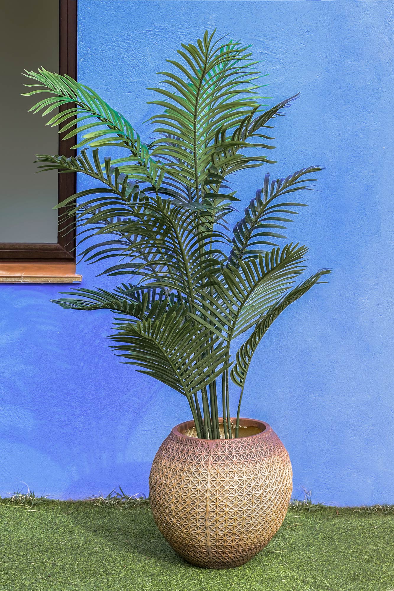 Vaso de Magnésia 37x37x43 Marrom