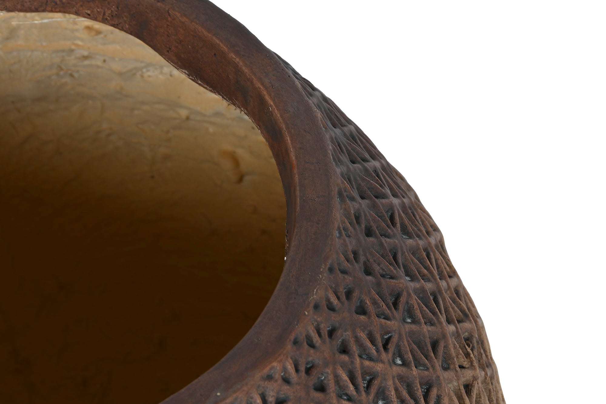 Vaso de Magnésia 37x37x43 Marrom