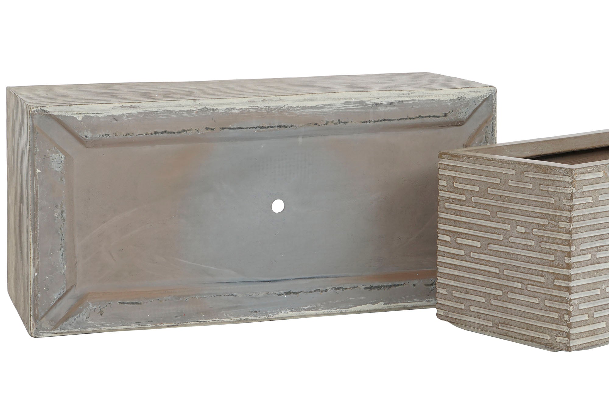 Conjunto de 3 vasos de magnésia 74,5 x 37,5 x 37,5 Decape