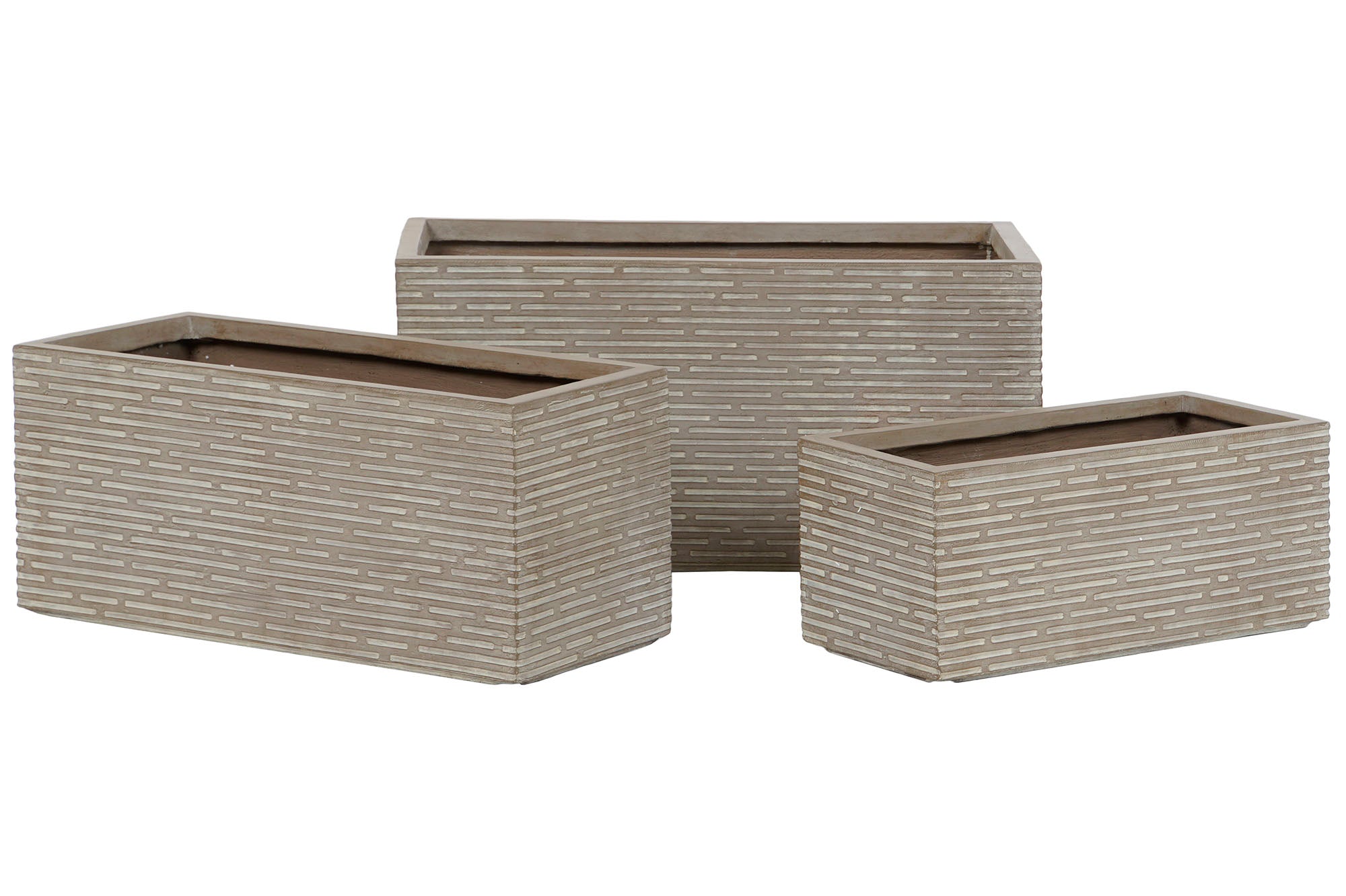 Jardinera Set 3 Magnesia 74,5X37,5X37,5 Decape