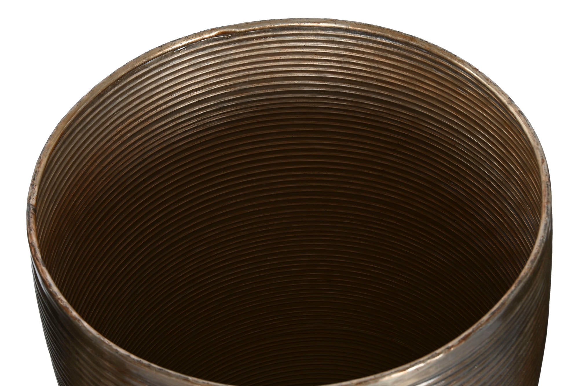 Conjunto de 5 vasos de alumínio 51x51x90 cobre envelhecido