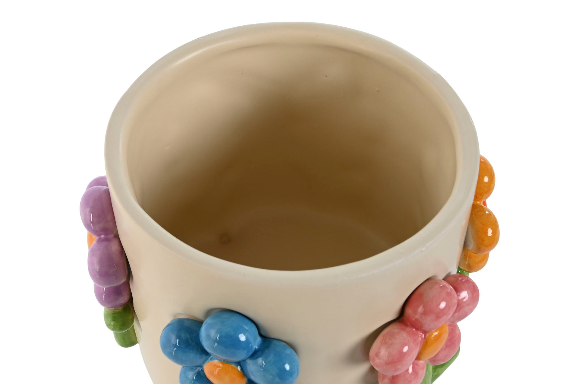 Vaso de flores Dolomita 20x20x18 Creme