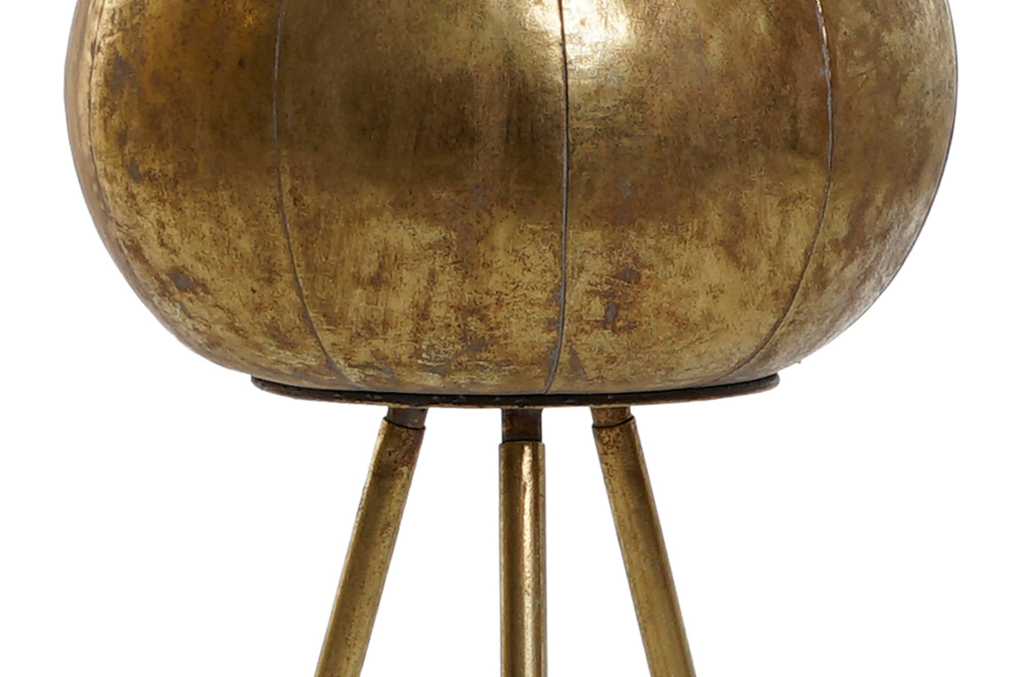 Vaso de metal 30X30X60 ouro envelhecido