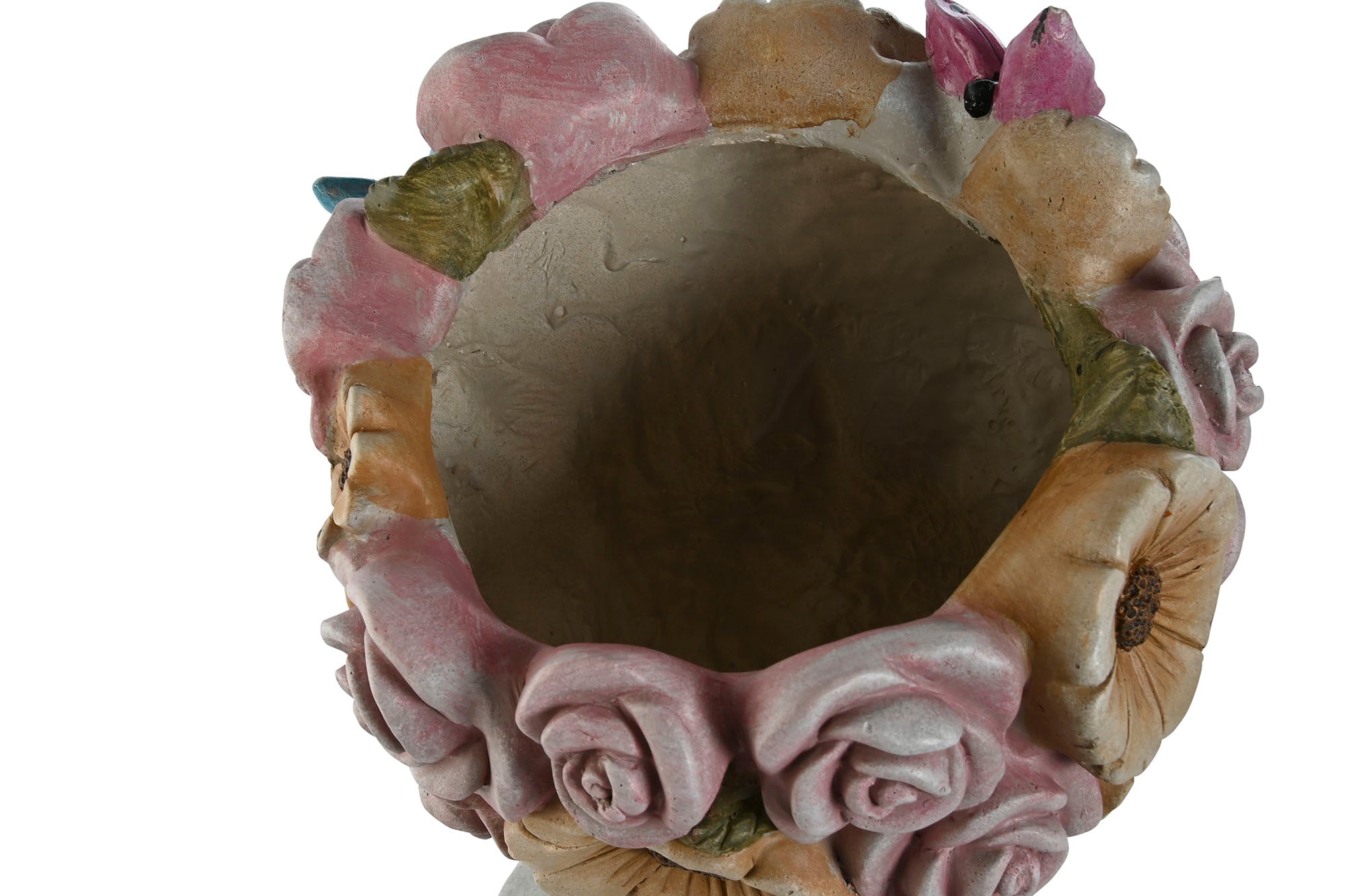 Vaso de Magnésia 32x28x53 Flores para Meninas