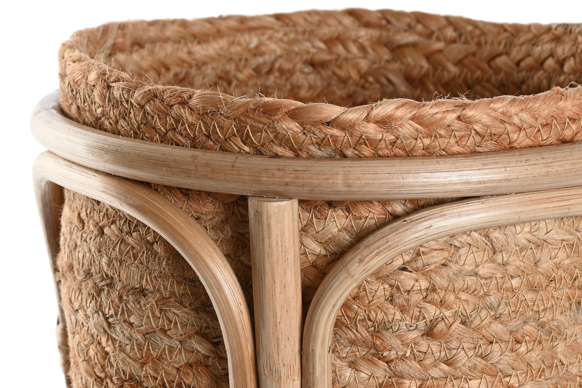 Macetero Set 2 Mimbre Fibra 28X28X38 Natural