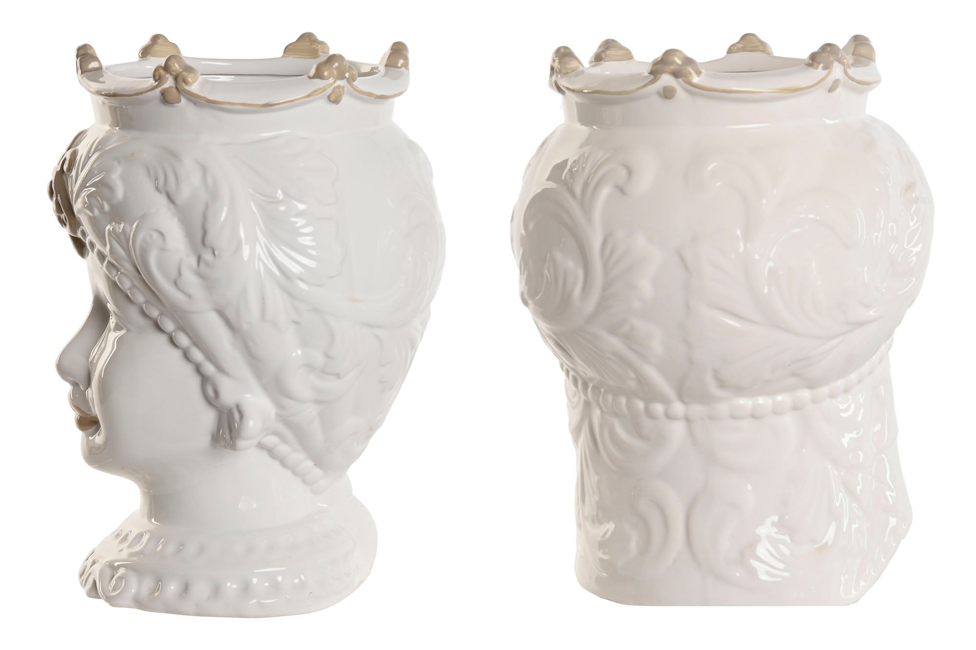 Vaso de porcelana 15X15X26,5 Cabeça siciliana 2 P