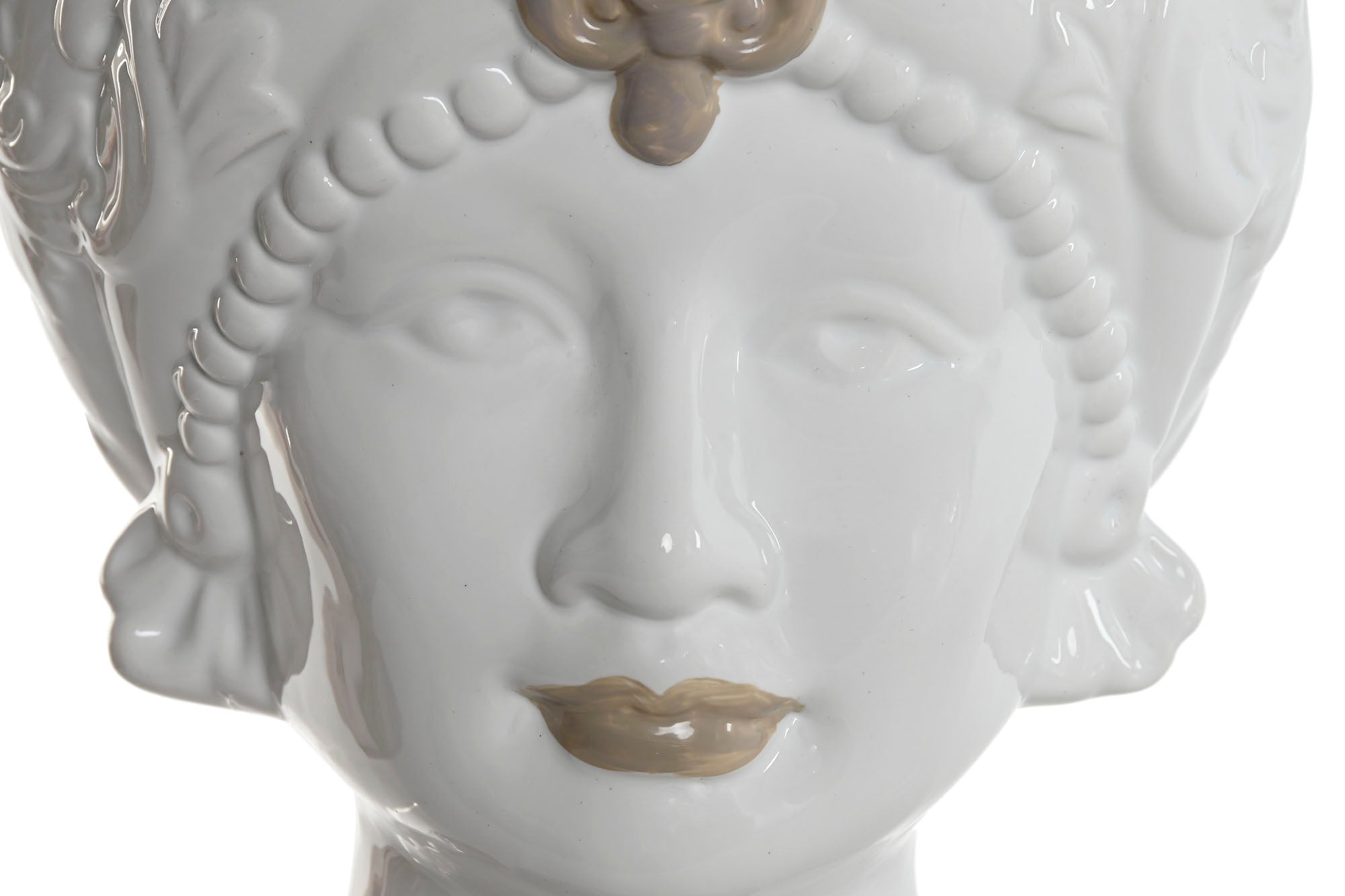 Vaso de porcelana 15X15X26,5 Cabeça siciliana 2 P