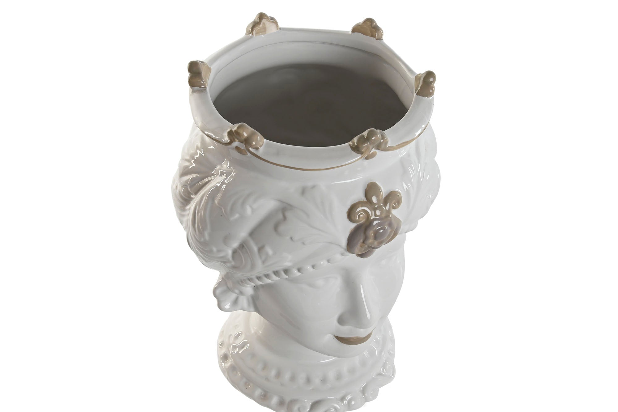 Vaso de porcelana 15X15X26,5 Cabeça siciliana 2 P
