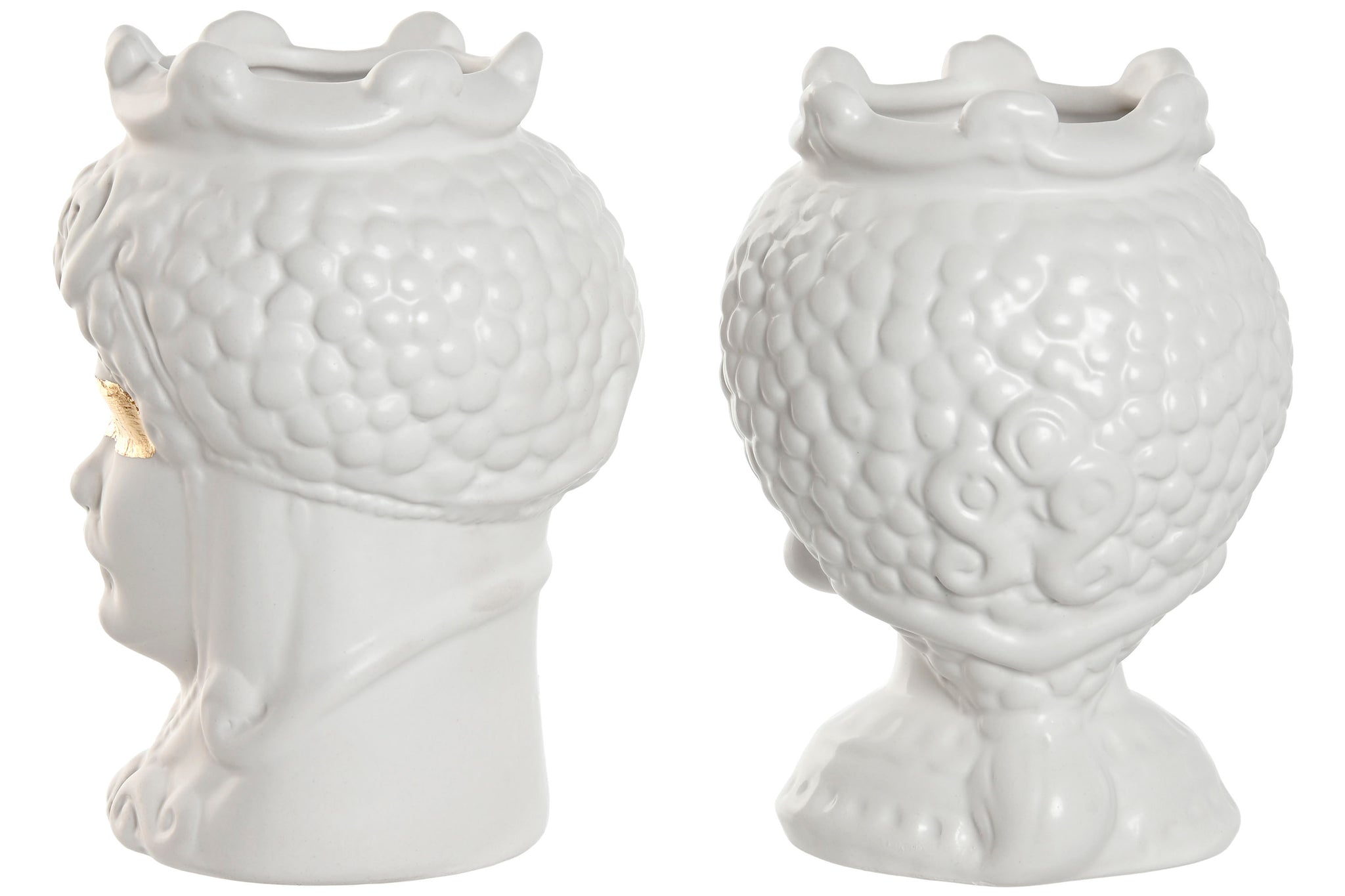 Vaso de Porcelana 10X10X14 Cabeça Siciliana 2 Sul