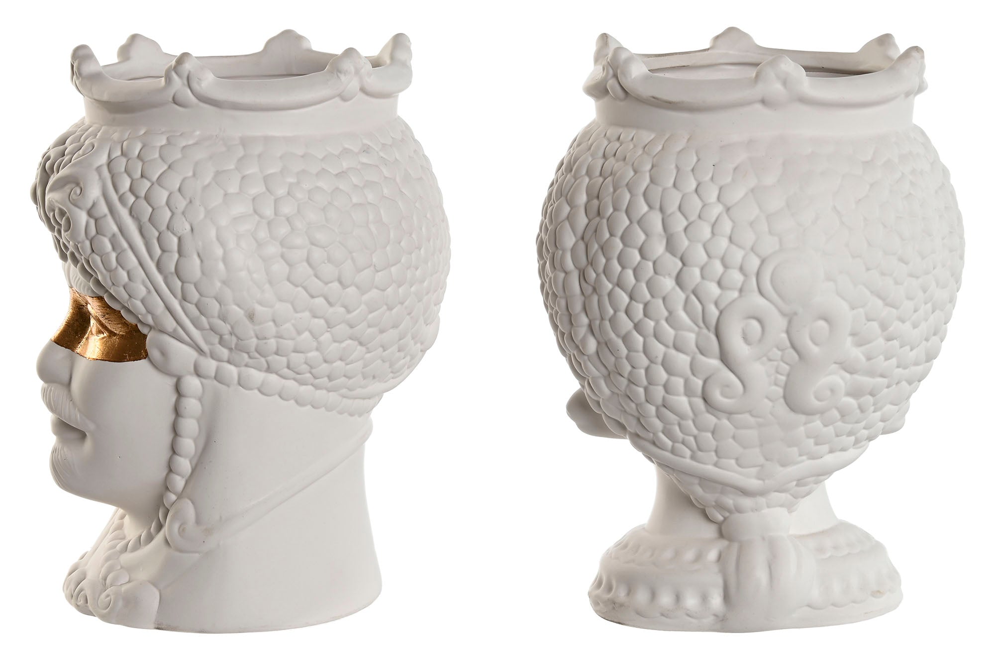 Vaso de porcelana 15X15X26,5 Cabeça siciliana 2 P