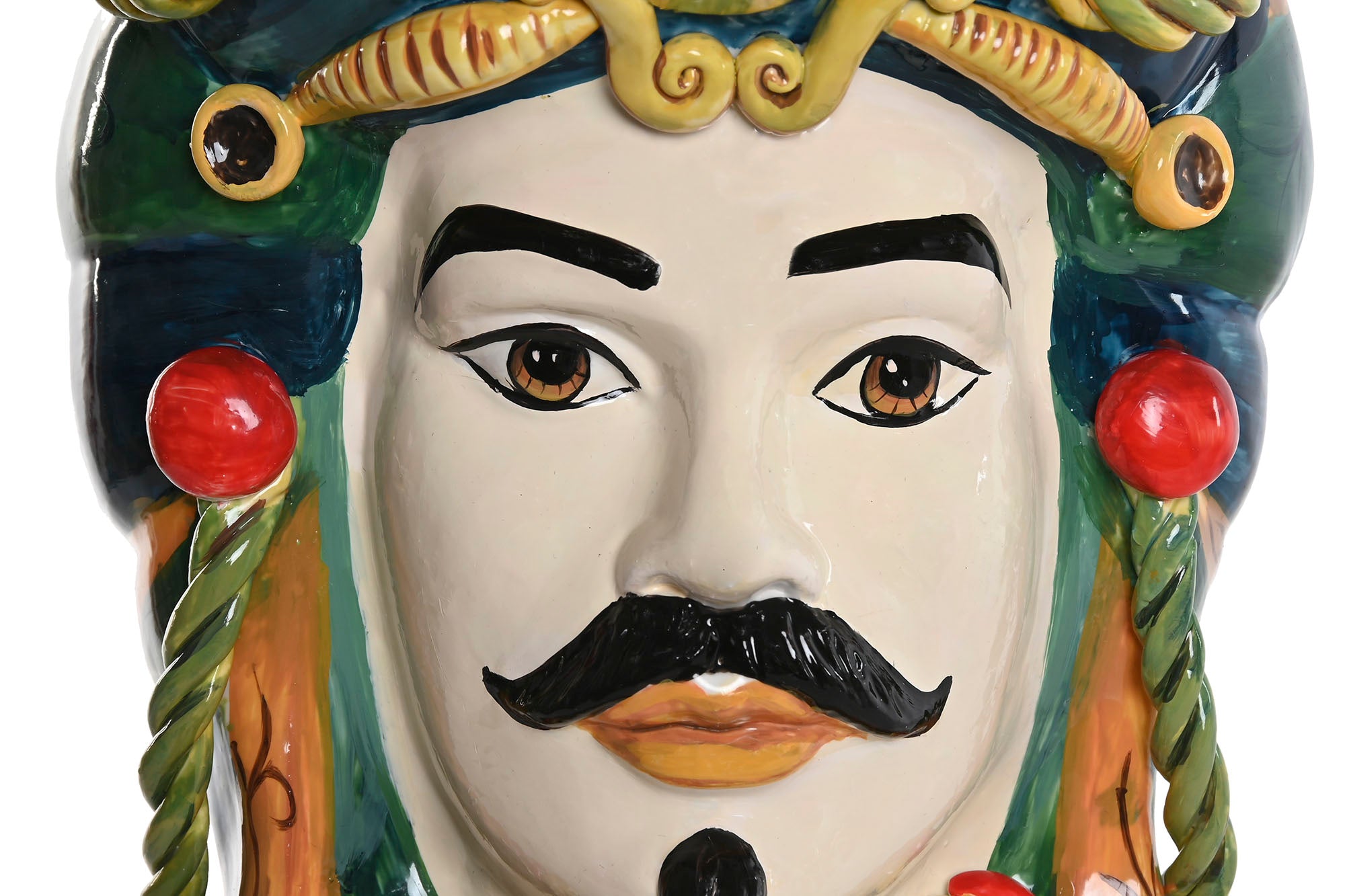 Vaso de Porcelana 20X20X29 Cabeça Siciliana 2 Sul