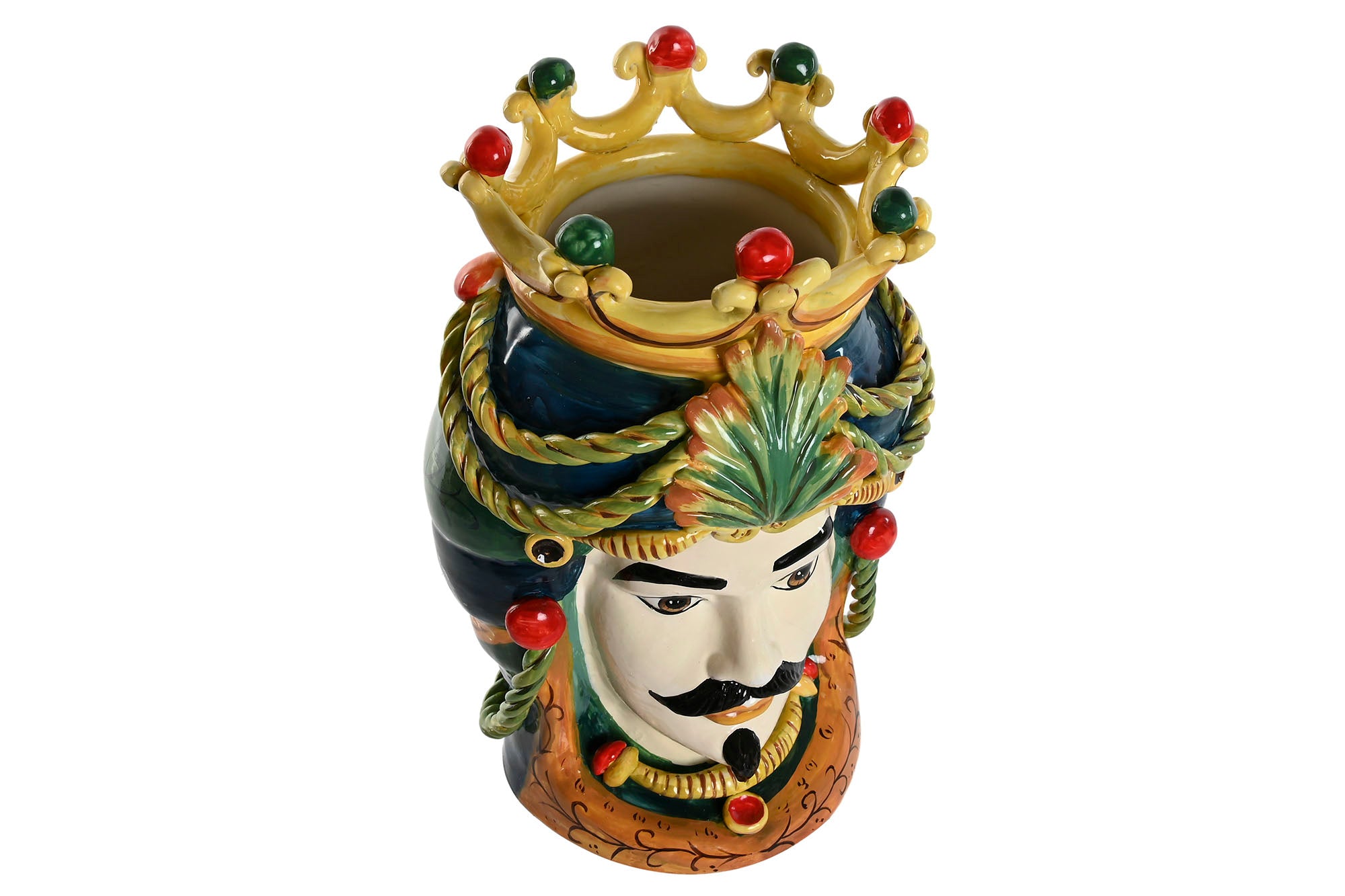 Vaso de Porcelana 20X20X29 Cabeça Siciliana 2 Sul