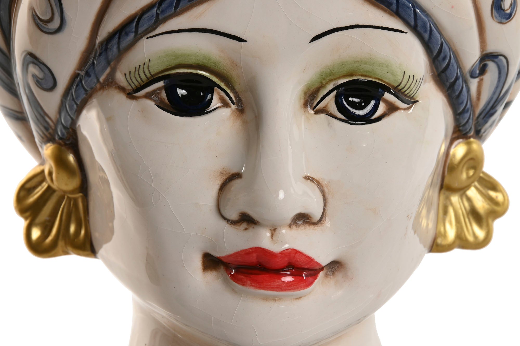 Vaso de Porcelana 15X15X26 Cabeça Siciliana 2 Sul