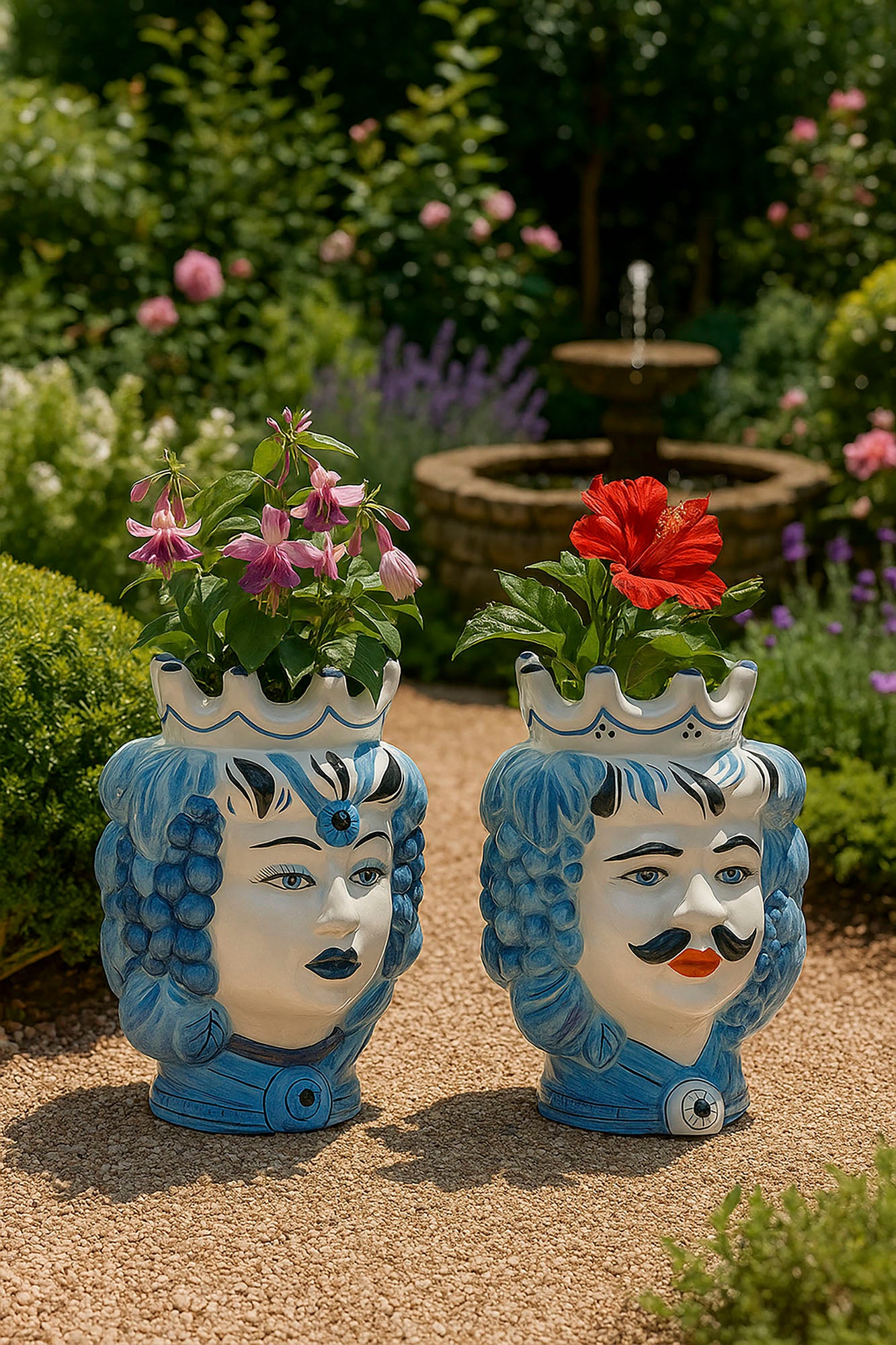 Vaso de Porcelana 15x15x26 2 em 1 Branco