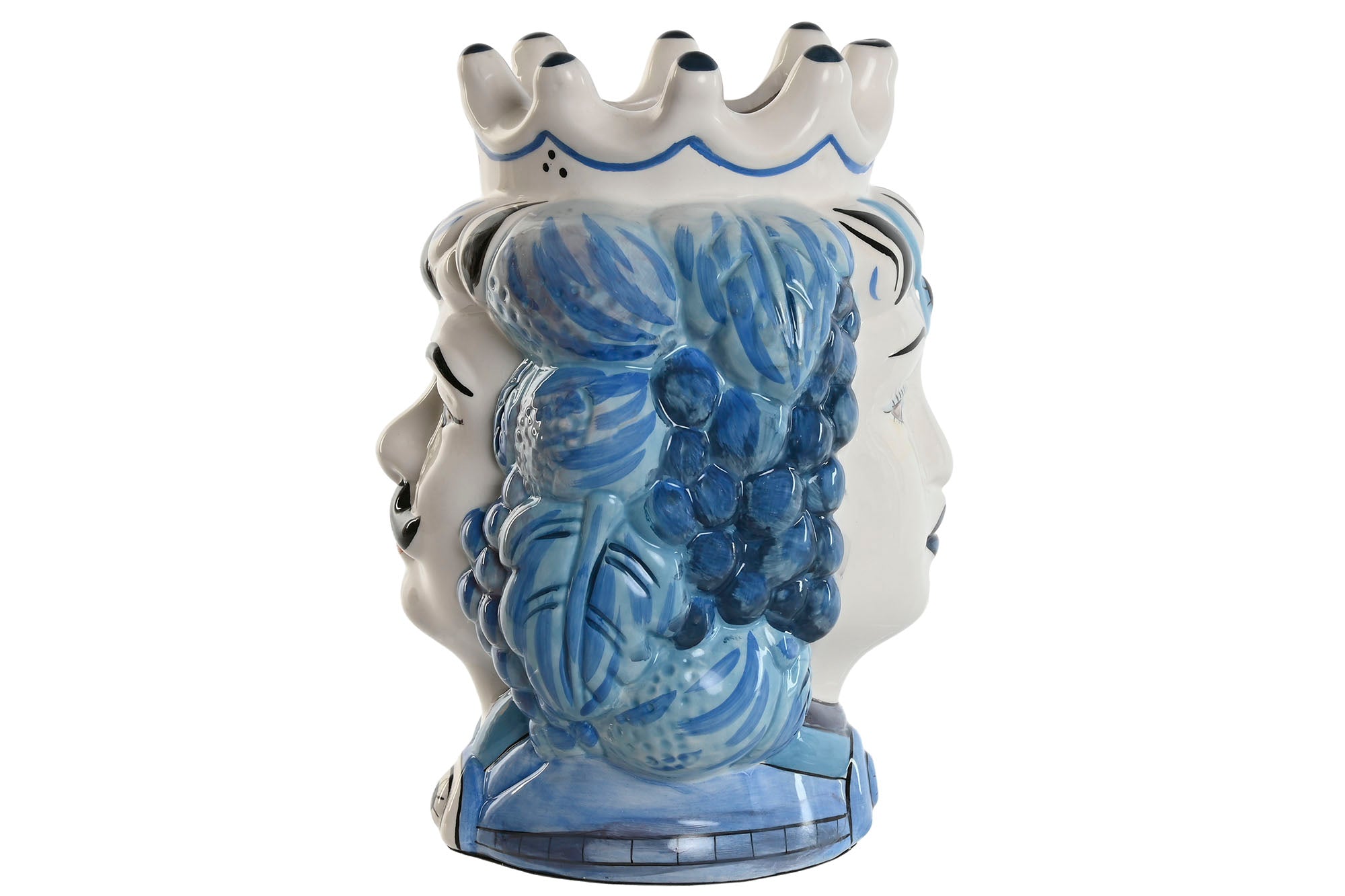 Vaso de Porcelana 15x15x26 2 em 1 Branco