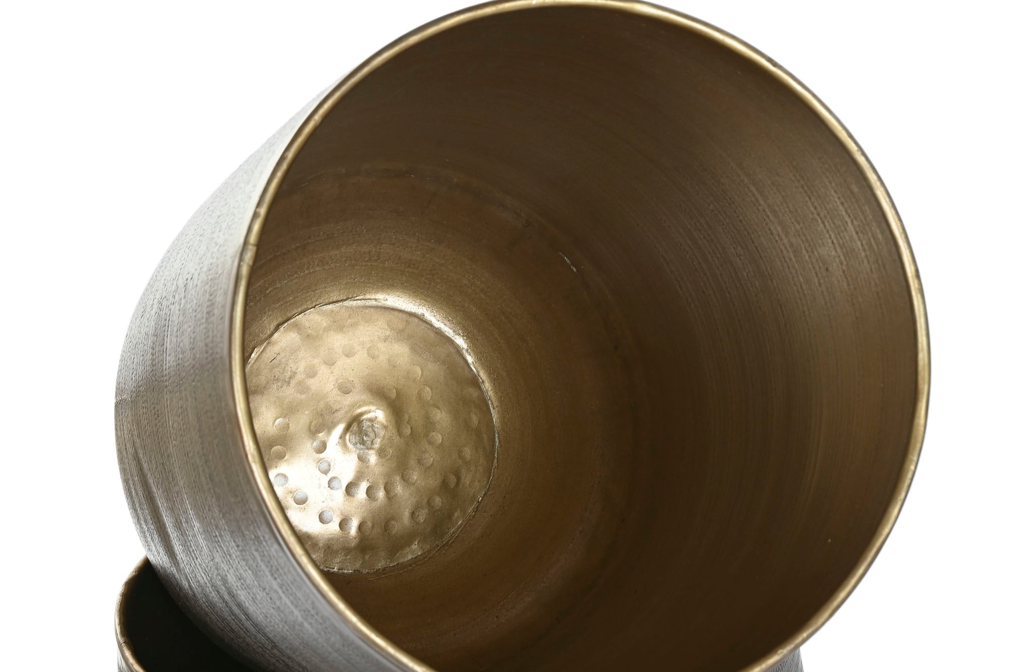 Conjunto de 2 vasos de alumínio 35X35X63 envelhecidos