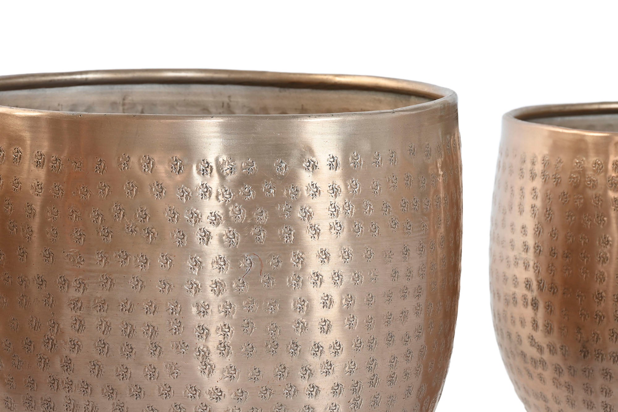 Conjunto de 5 vasos de alumínio 35x35x29,5 dourados