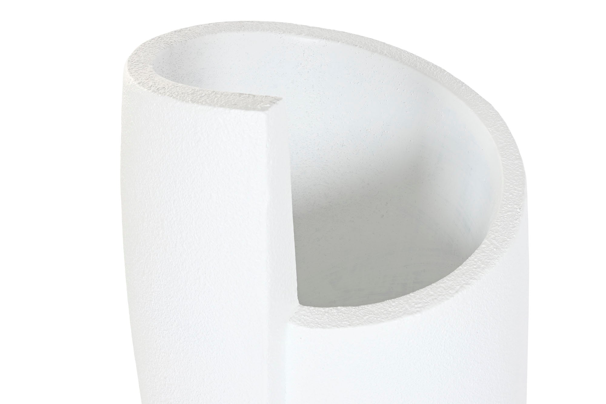 Vaso de Magnésia 33X33X72 Rough Face Branco