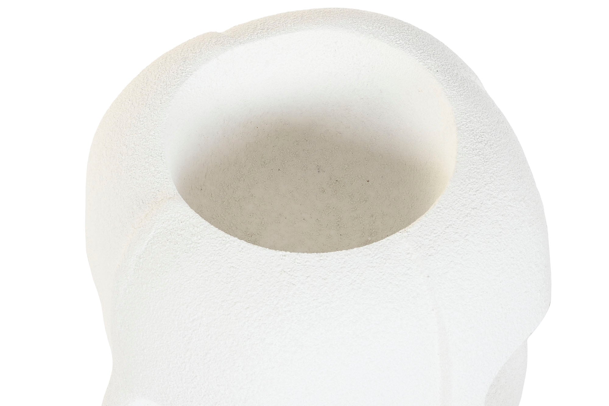 Vaso de Magnésia 49x49x50 Rough Face Branco