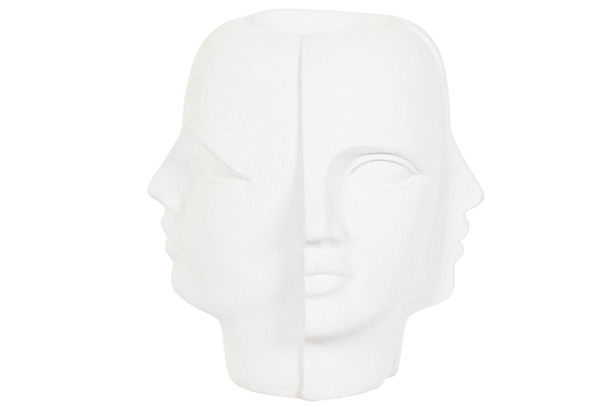 Vaso de Magnésia 49x49x50 Rough Face Branco