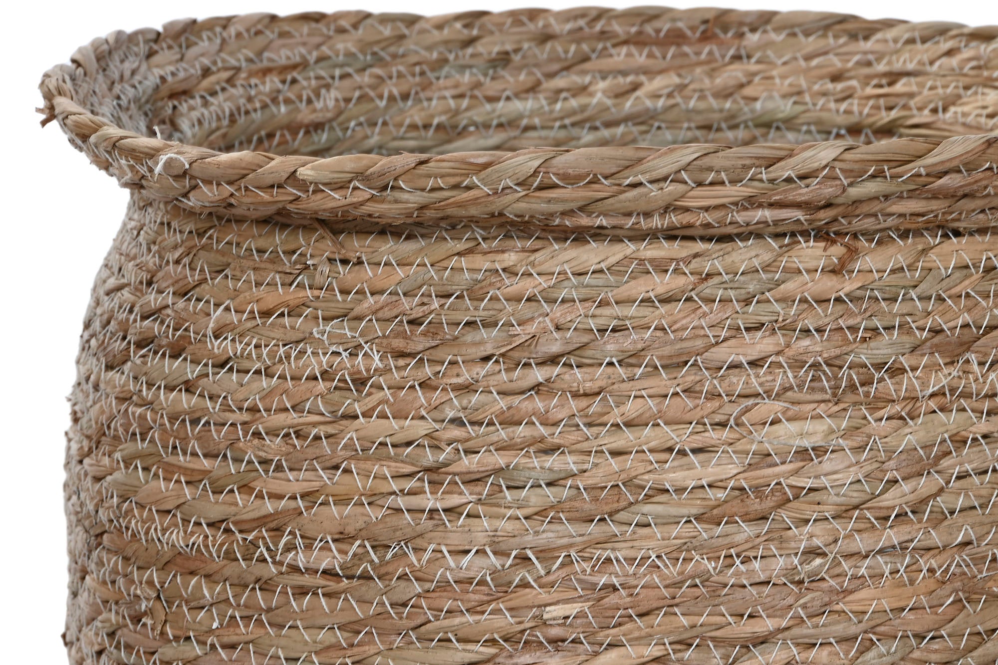 Conjunto de 7 vasos de fibra trançada 70x70x58 natural