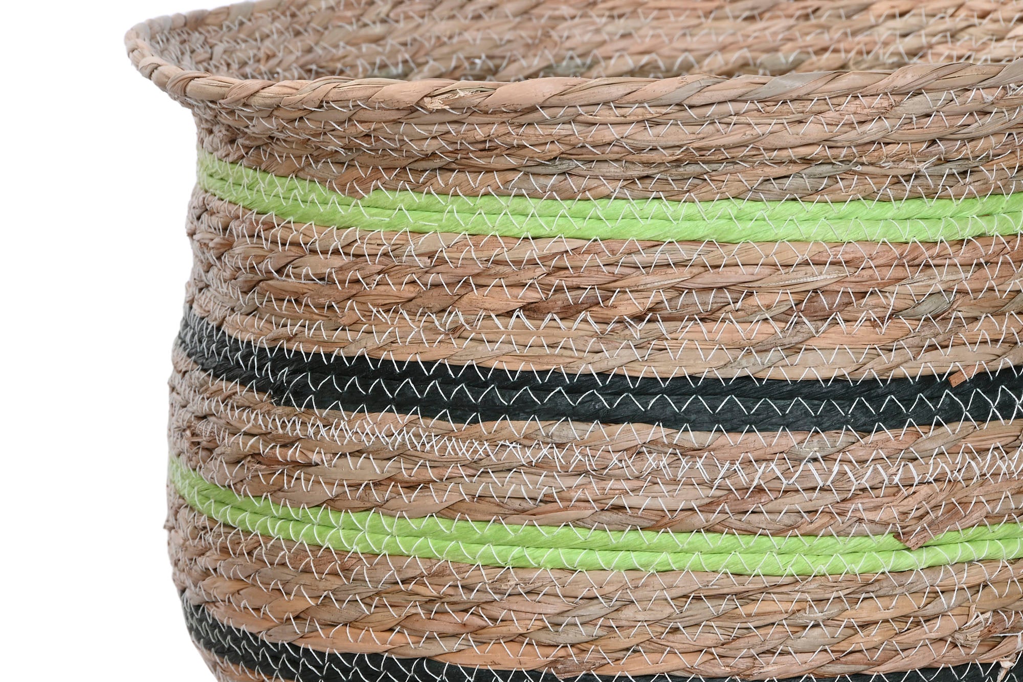 Macetero Set 6 Fibra Trenzada 44X44X33 Natural