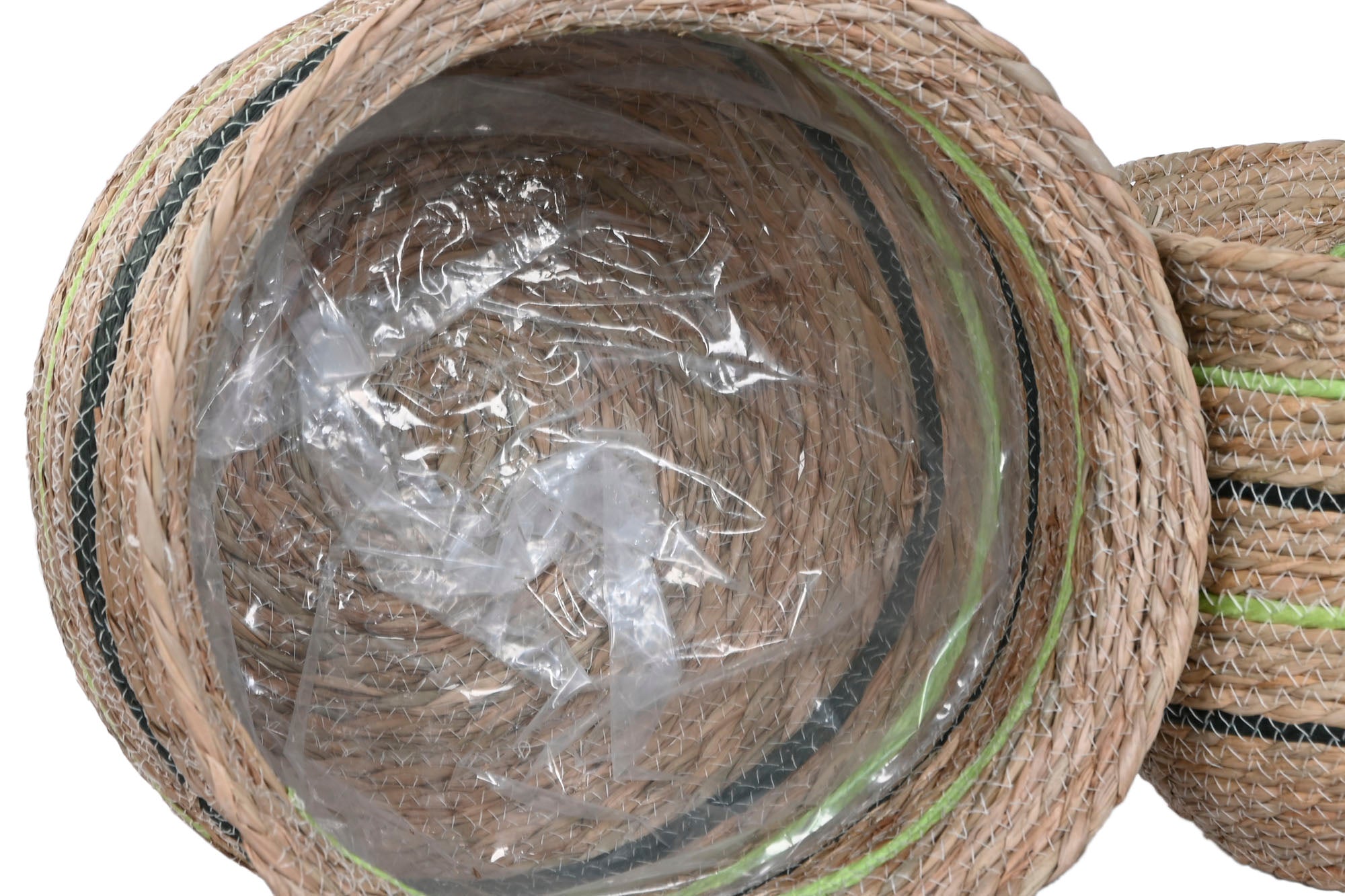 Macetero Set 6 Fibra Trenzada 44X44X33 Natural