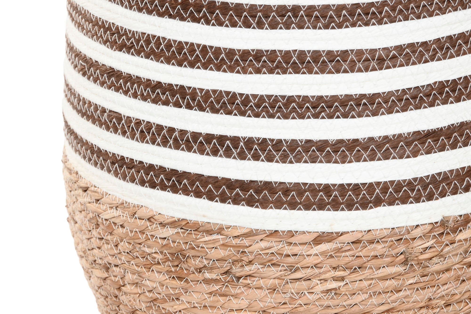 Macetero Set 3 Fibra Trenzada 31X31X49 Natural