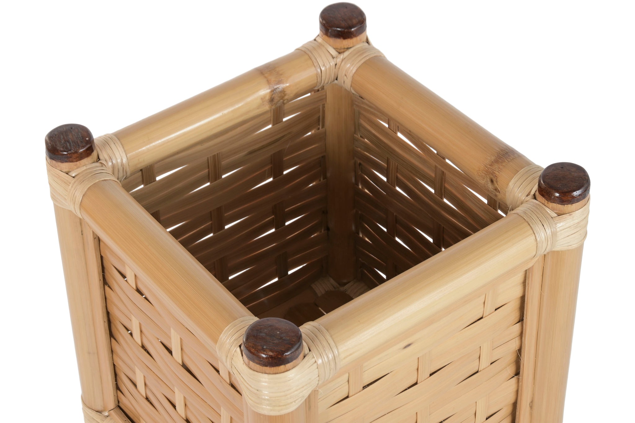 Macetero Bambu Ratan 35X35X76 Natural