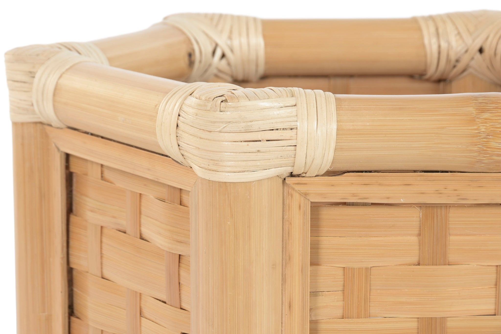 Macetero Bambu Ratan 46X40X40 Natural