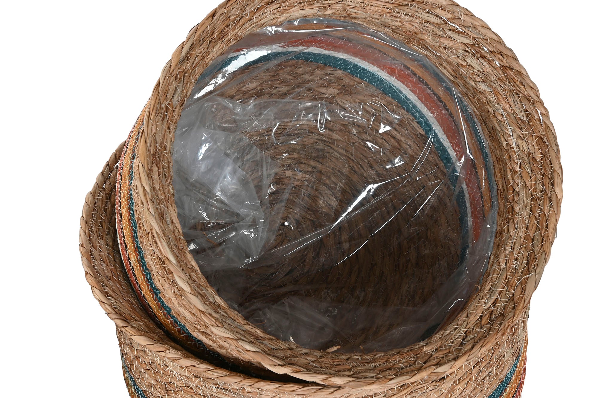 Macetero Set 10 Fibra 75X75X47 Natural Multicolor