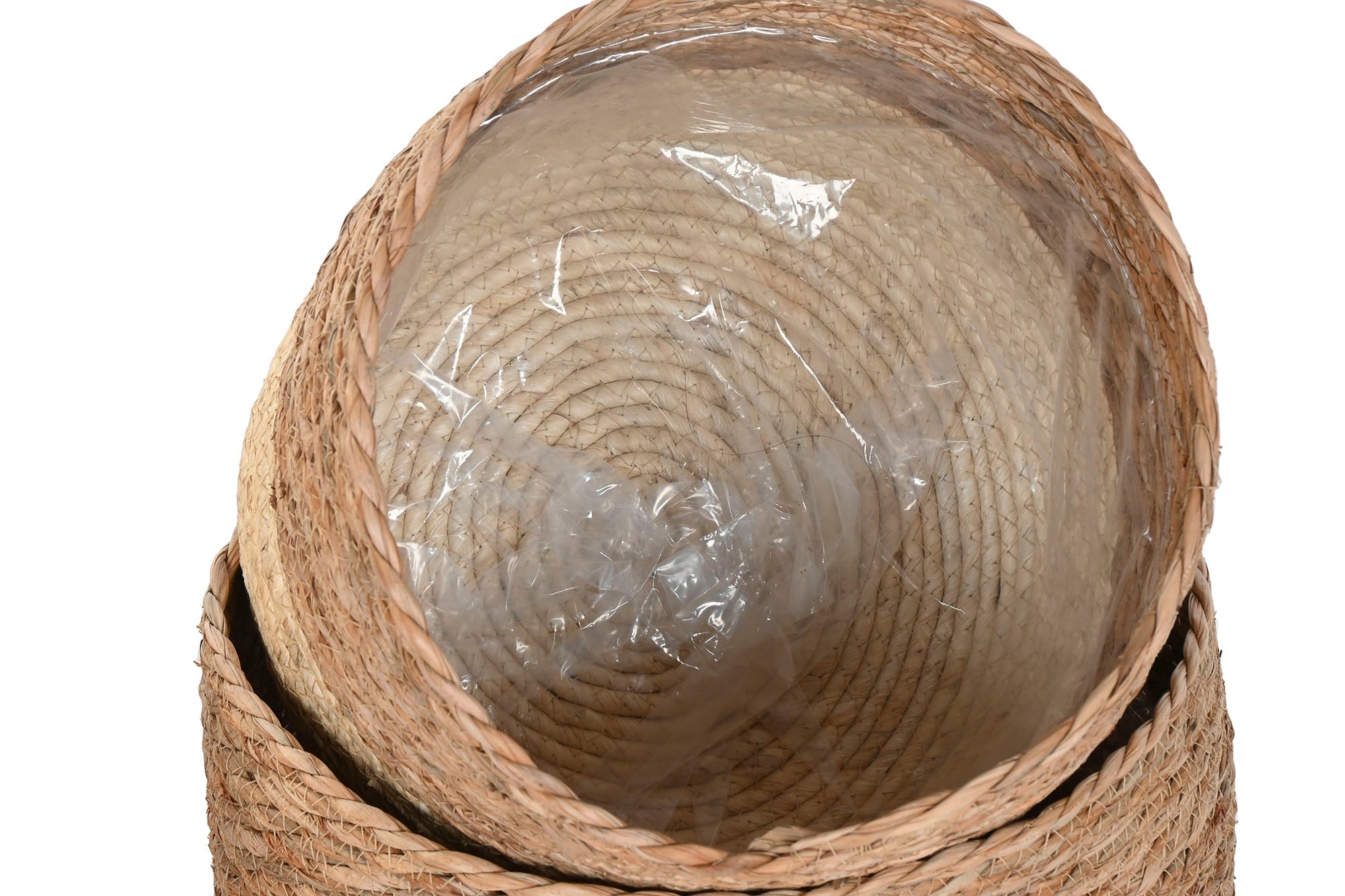 Macetero Set 10 Fibra 68X68X53 Natural Bicolor