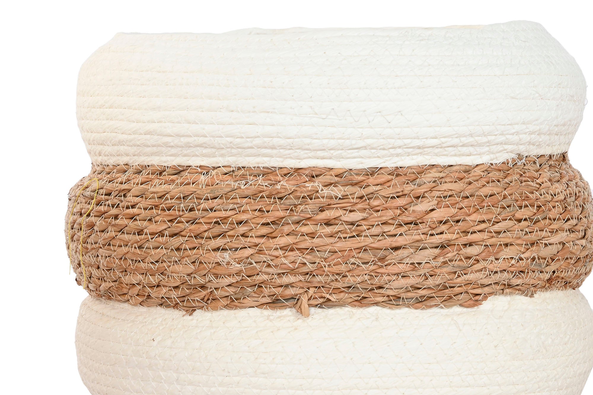 Macetero Set 3 Fibra 45X45X39 Natural Bicolor