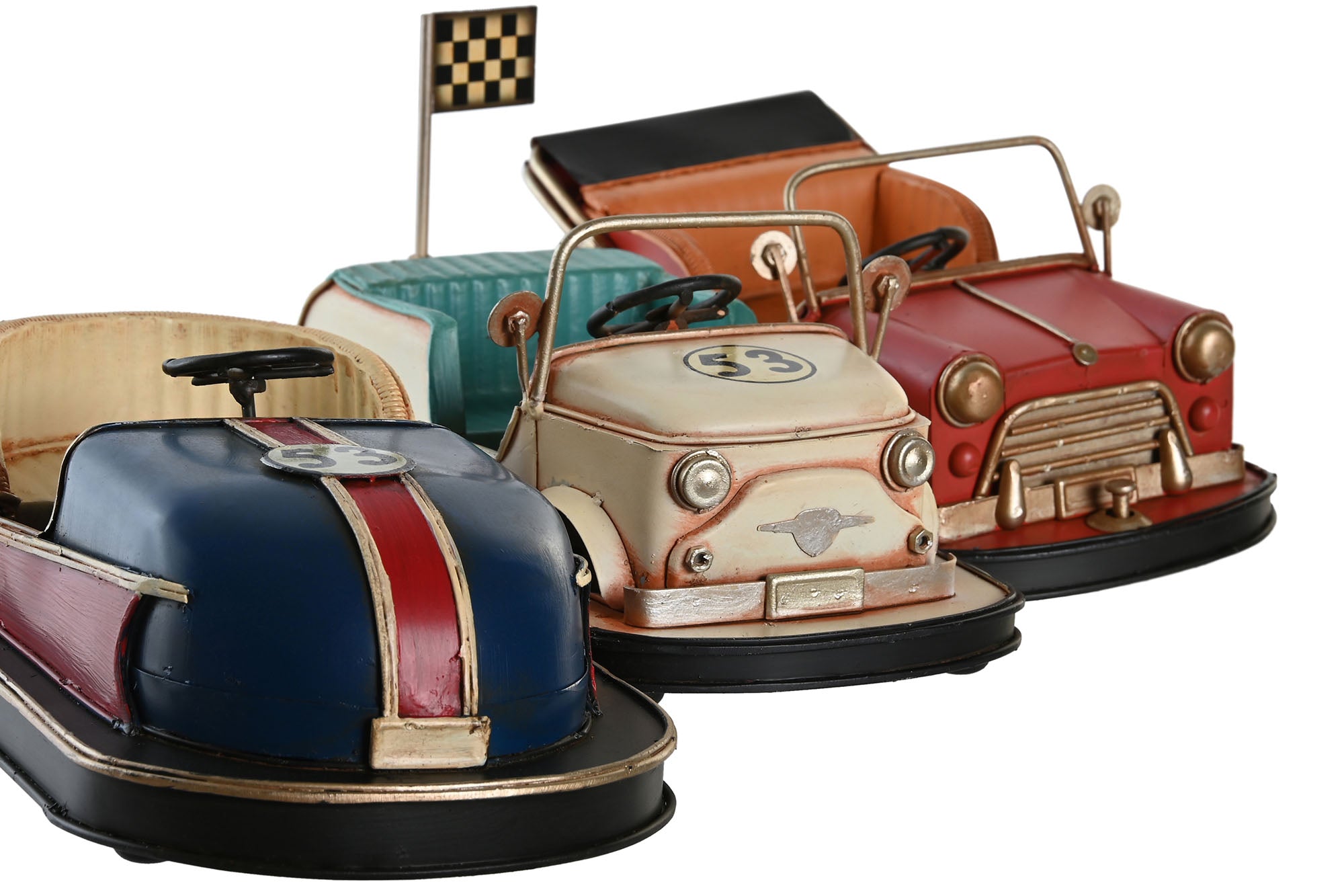 Vehiculo Decoracion Metal 23,5X11,5X10 3 Surt.