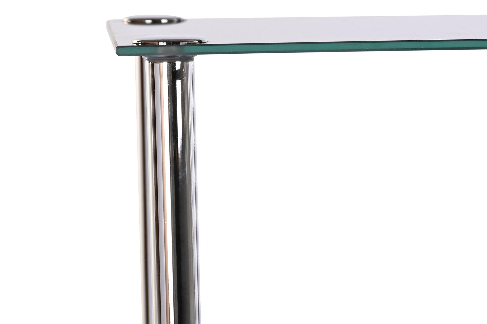 Prateleira de vidro de aço 40x30x105 Simil Mármore