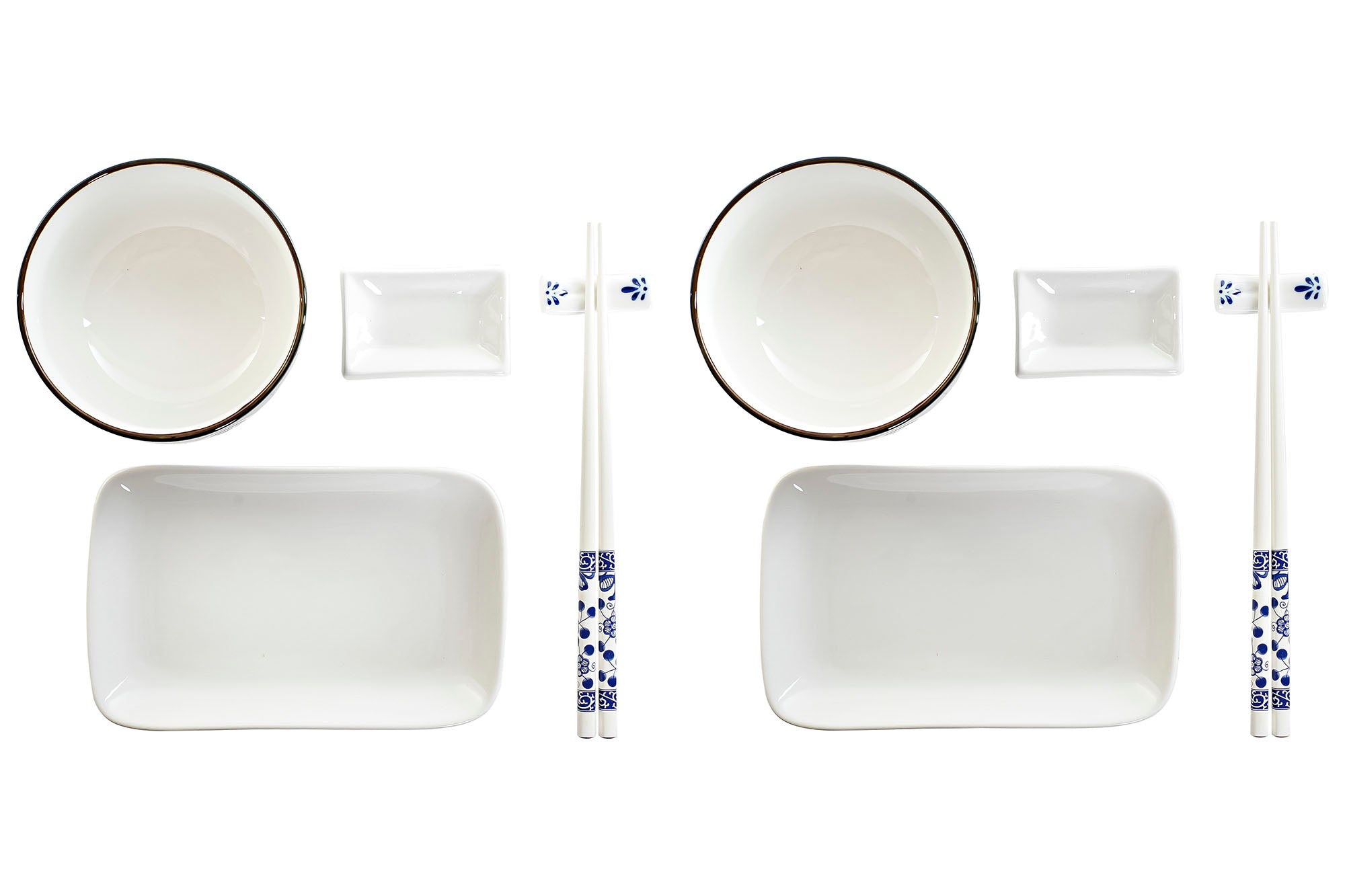 Sushi Set 10 Porcelana Bambu 33,5X34,5X9 Blanco