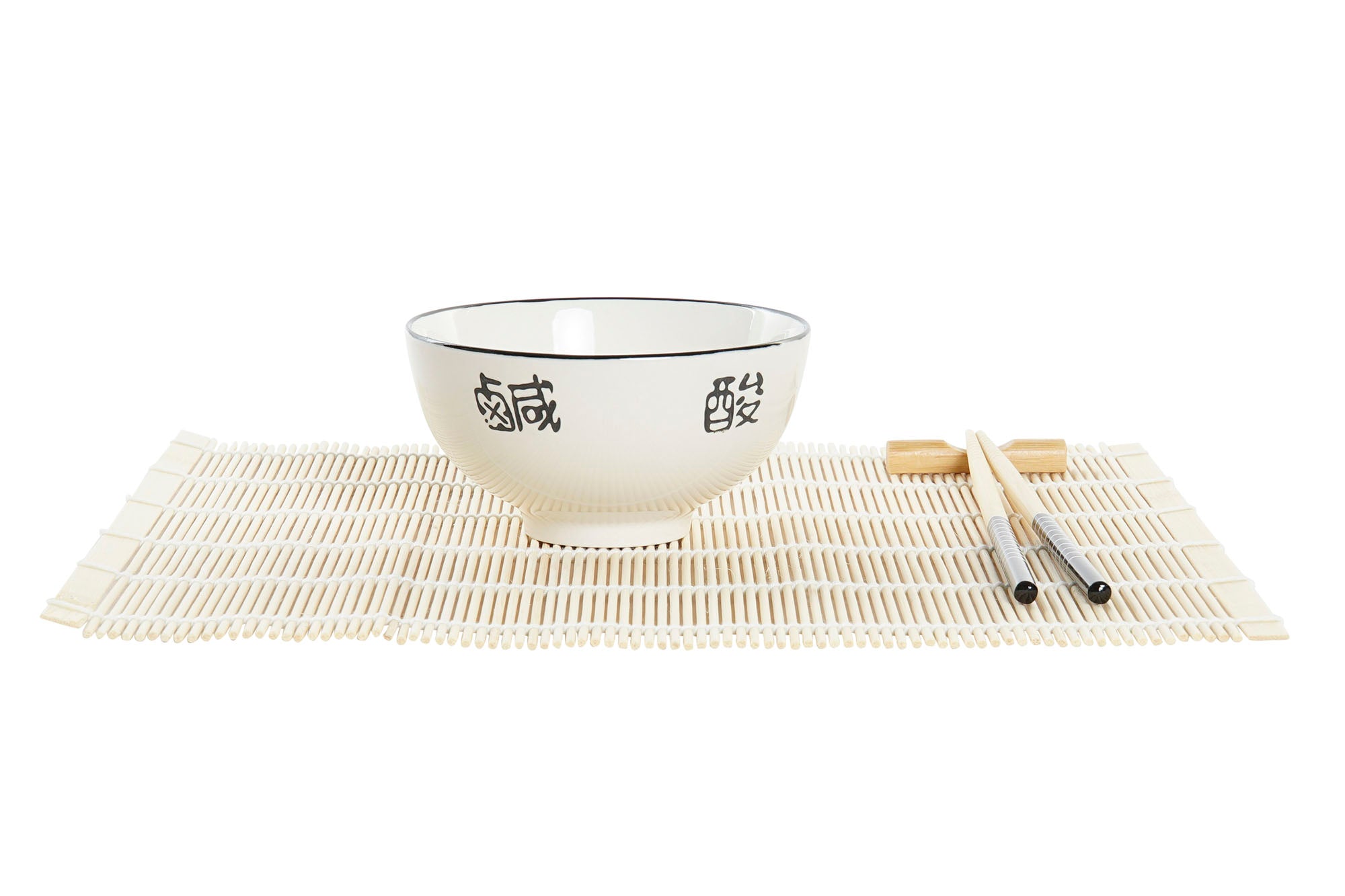 Sushi Set 16 Bambu Gres 14,5X14,5X31 Blanco