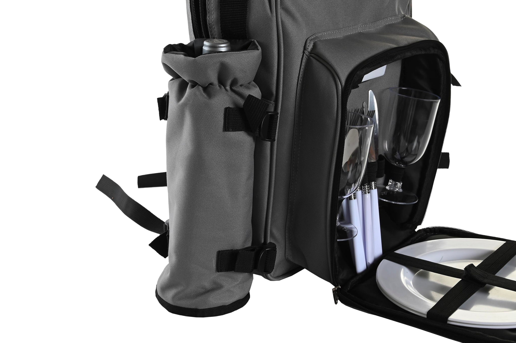 Conjunto de 9 mochilas de poliéster 28,5 x 20 x 39 2 serviço de piquenique