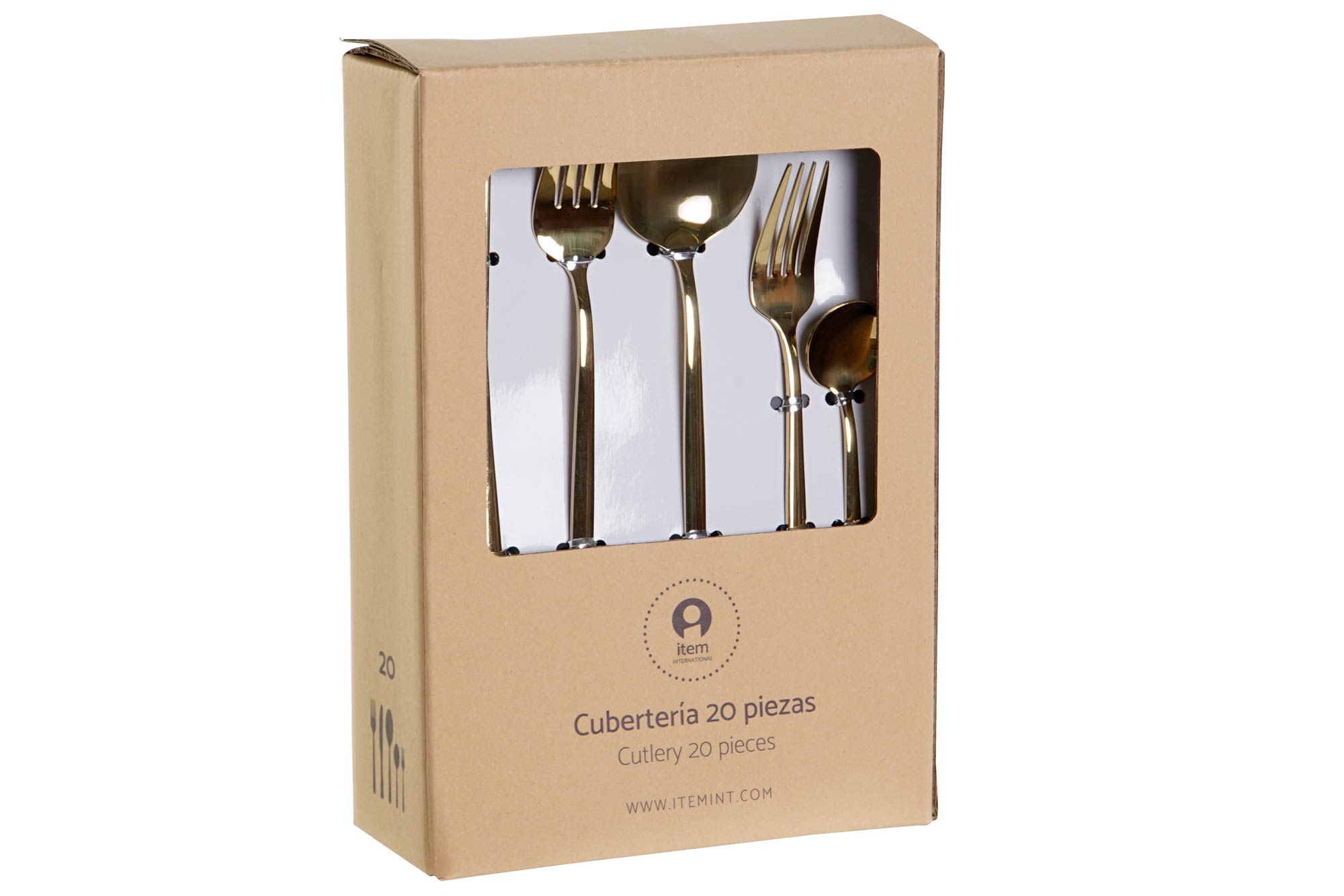 Cuberteria Set 20 Inox 3X1,5X13 3Mm Dorado