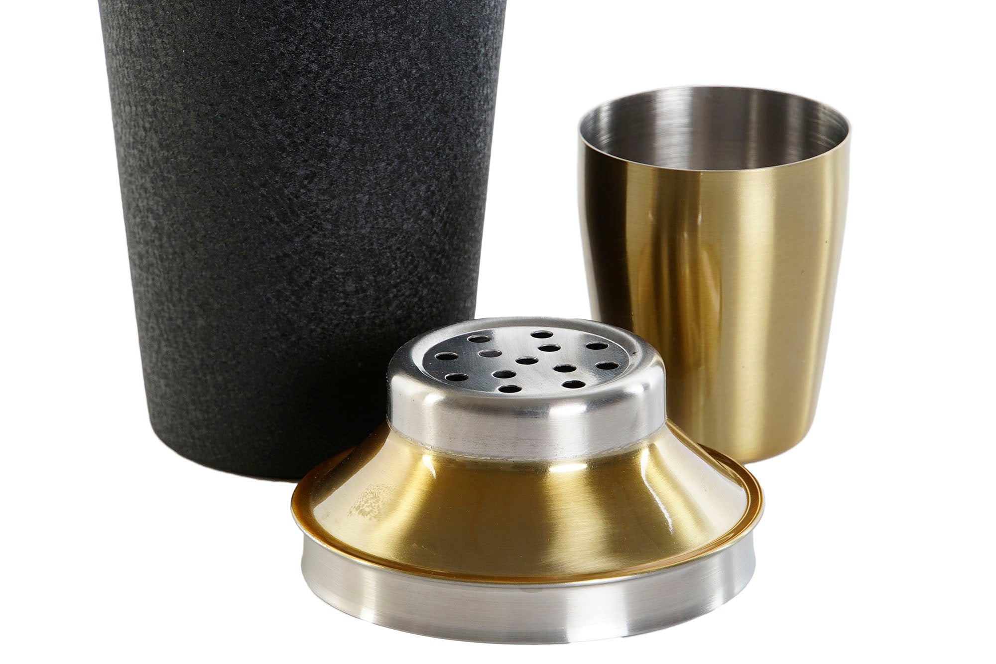 Stainless Steel Cocktail Shaker 9.5x9.5x22 500ml, Black