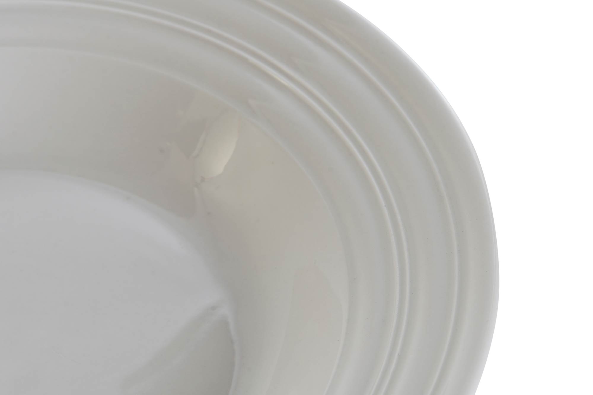 Plate Set 4 Porcelain 20X20X3 Deep White