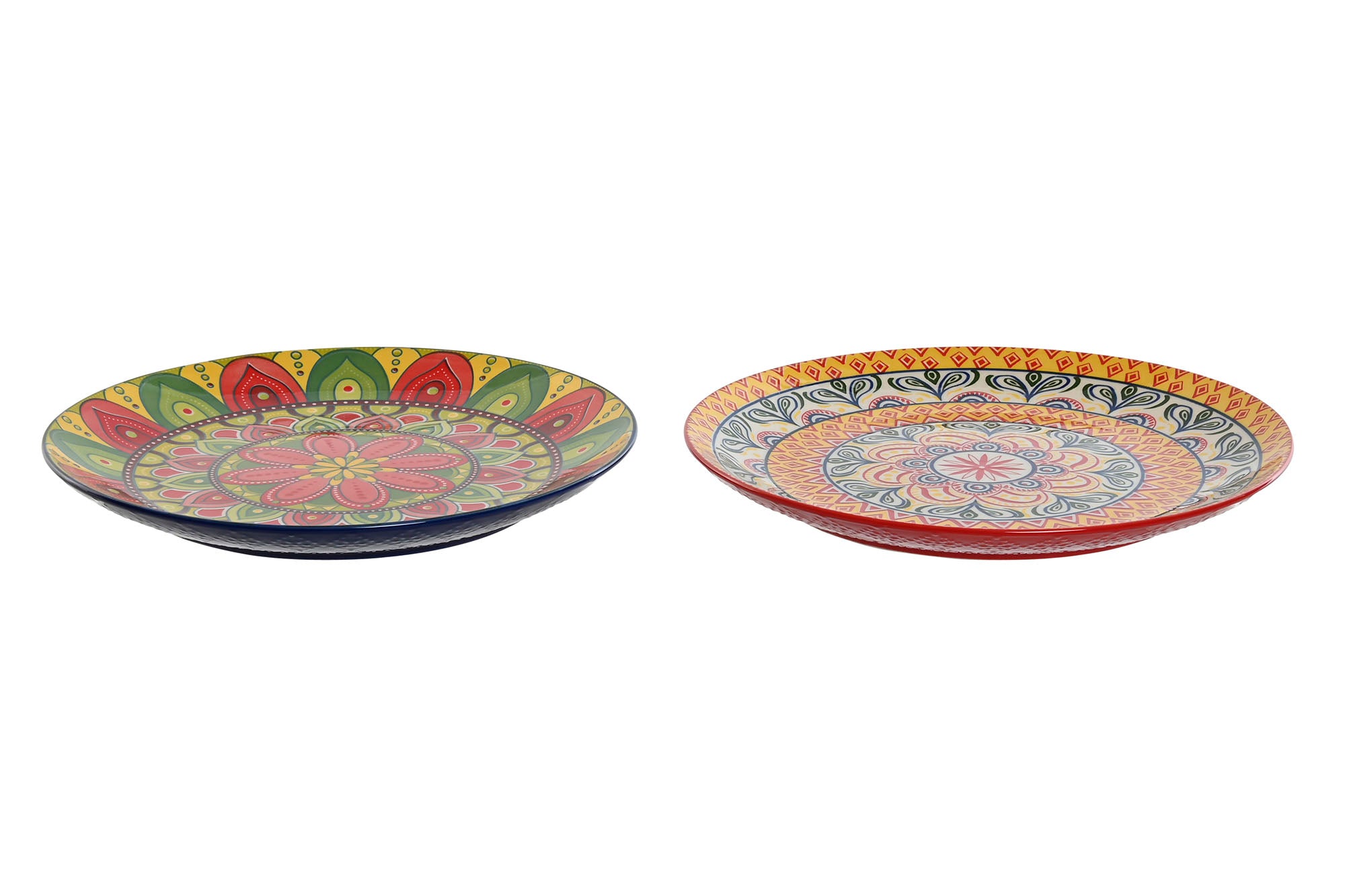 Stoneware Plate 26.5X26.5X3 Mandala 2 Assorted.