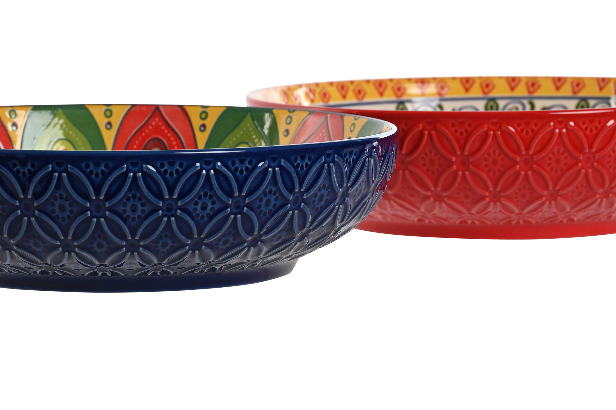 Stoneware Plate 21.5X21.5X5.5 Mandala 2 Assortment.
