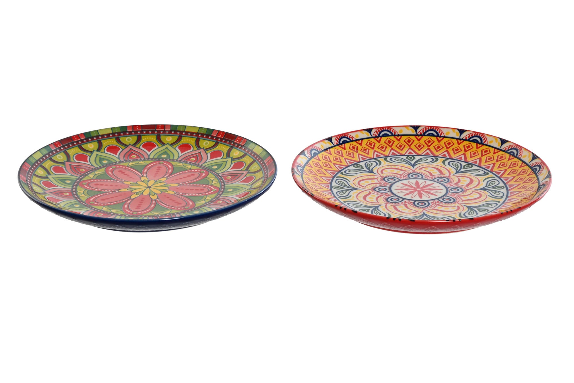 Stoneware Plate 20.5X20.5X3 Mandala 2 Assorted.