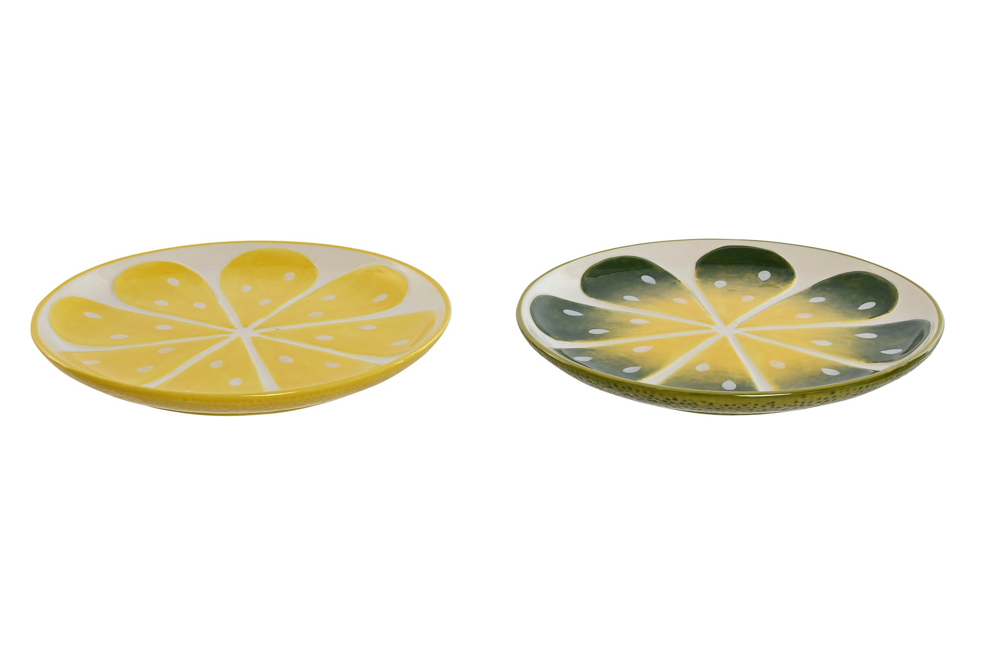 Stoneware Plate 22.5X22.5X2.5 Lemon 2 Assorted.