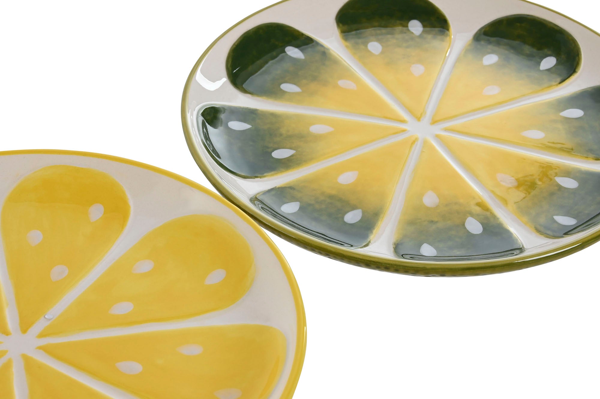 Stoneware Plate 22.5X22.5X2.5 Lemon 2 Assorted.