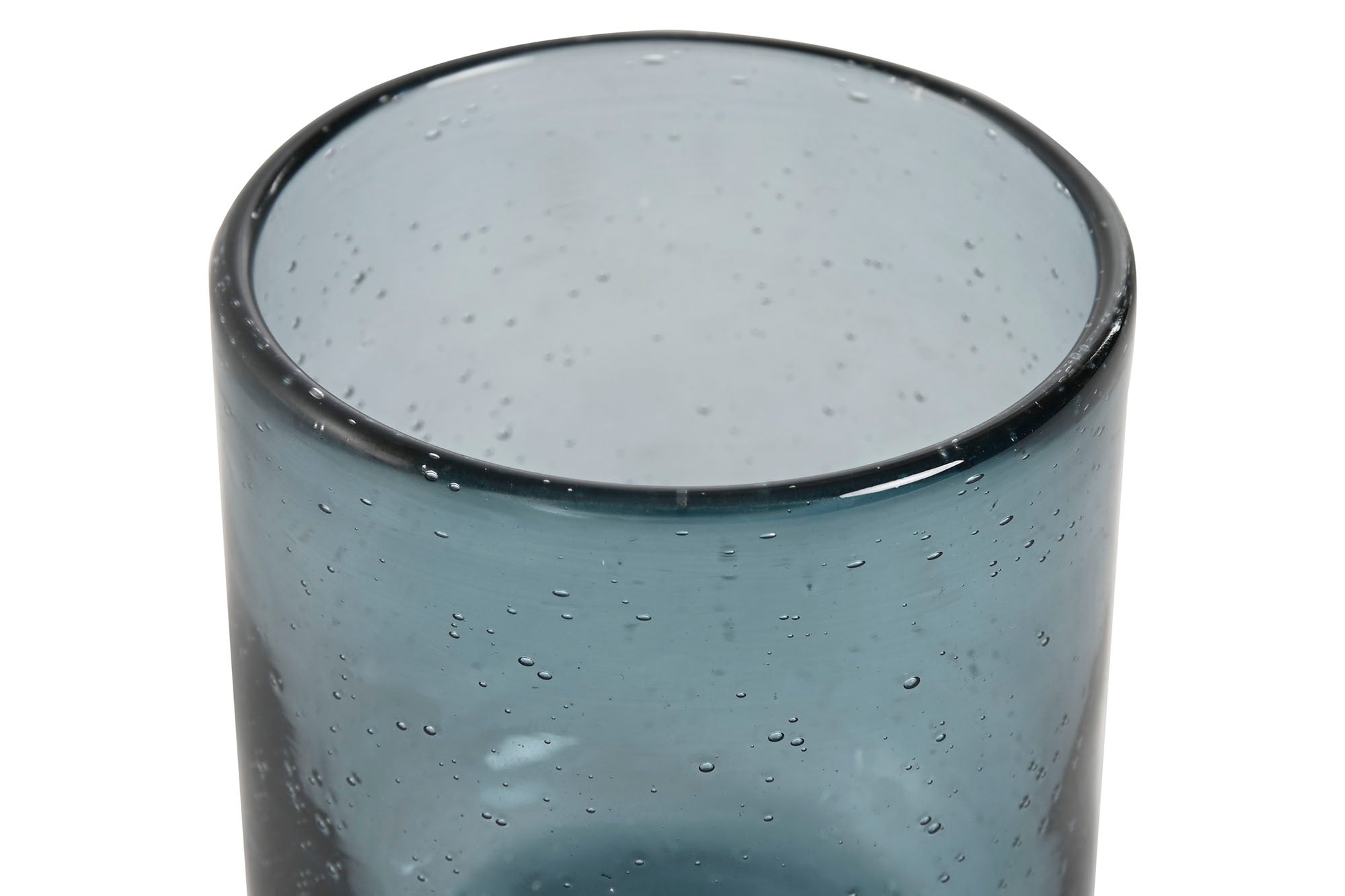 Vaso Set 6 Cristal 8,3X8,3X9,3 320Ml Burbujas Azul